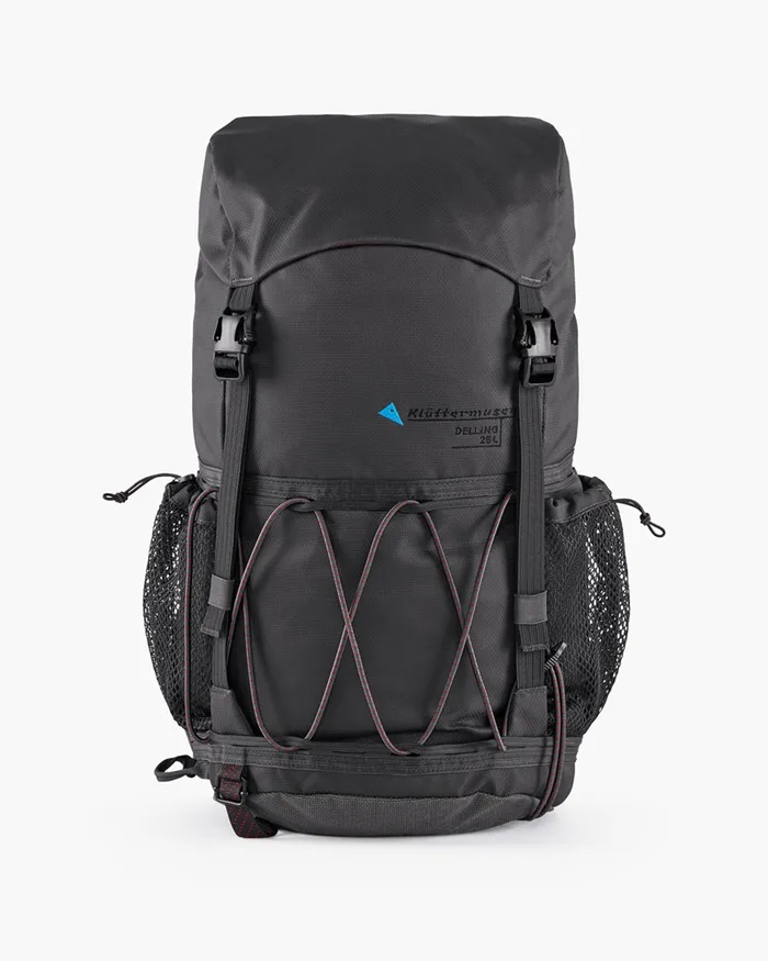 MenWomen Delling 25L Compact Hiking Backpack Raven Klttermusen SingleDay Backpacks 1832l