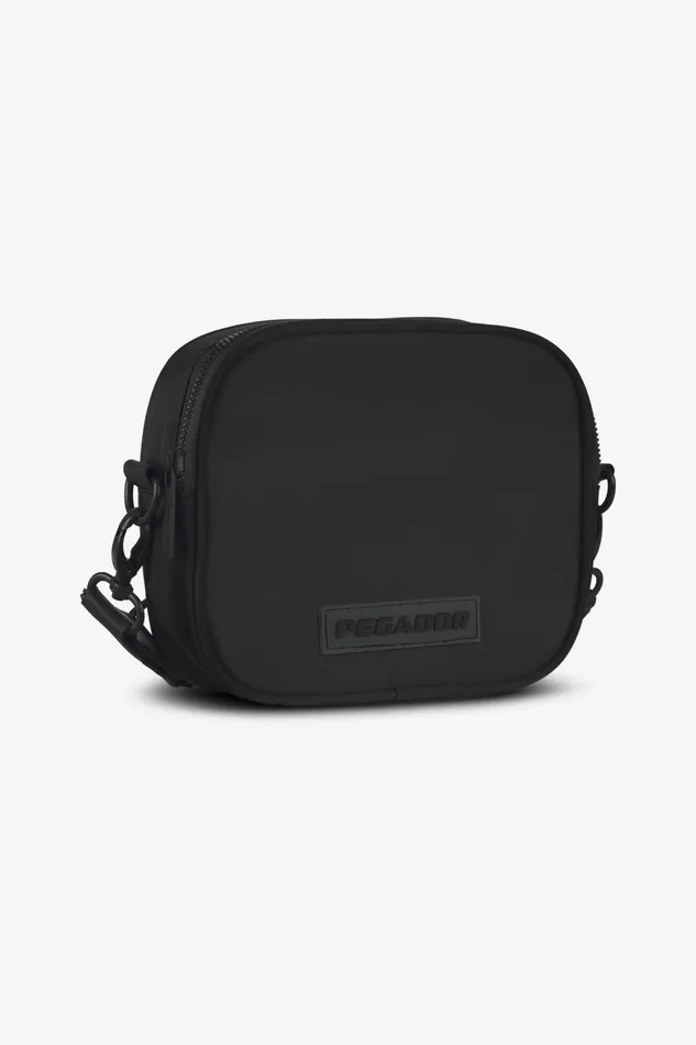MenWomen Pegador Bags Rubber Logo Patch Nylon Shoulder Strap Bag Black