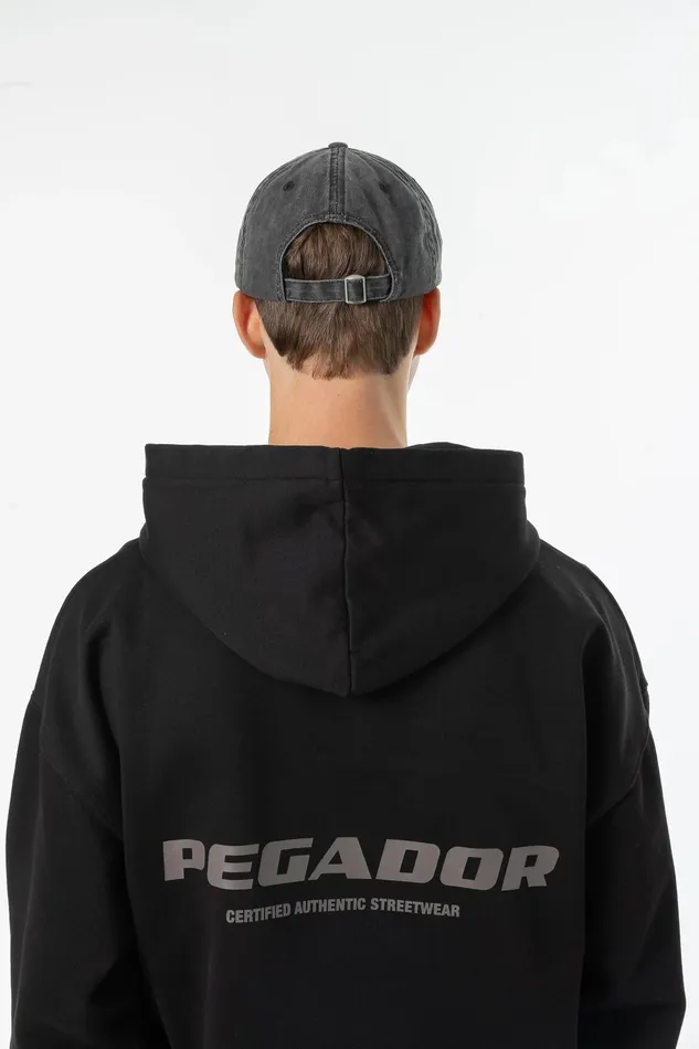 MenWomen Pegador Caps and Hats Tripole Washed Cap Black Black MenWomen Pegador Caps and Hats Tripole Washed Cap Black Black