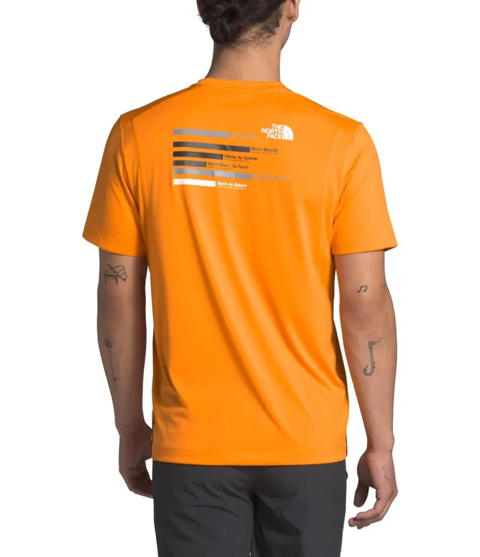 Mens The North Face Active Tops M Glacier SS Tee Flame Orange