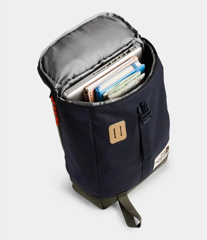 Mens The North Face Backpacks Top Loader Daypack Aviator Navy Light Heathernew Taupe Green