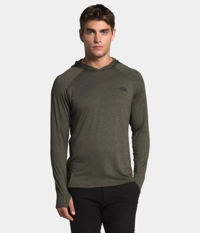 Mens The North Face Baselayers HyperLayer FD Hoodie New Taupe Green Heather