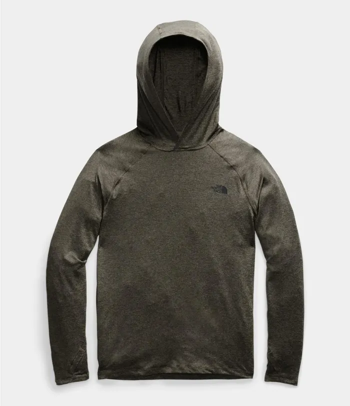 Mens The North Face Baselayers HyperLayer FD Hoodie New Taupe Green Heather