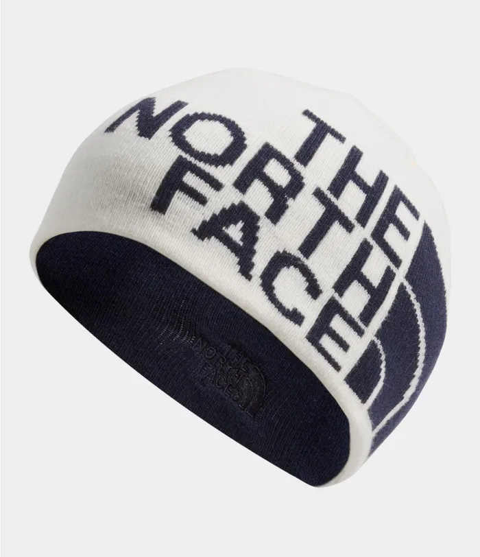 Mens The North Face Beanies and Scarves Reversible Tnf Banner Beanie Vintage Whiteaviator Navy
