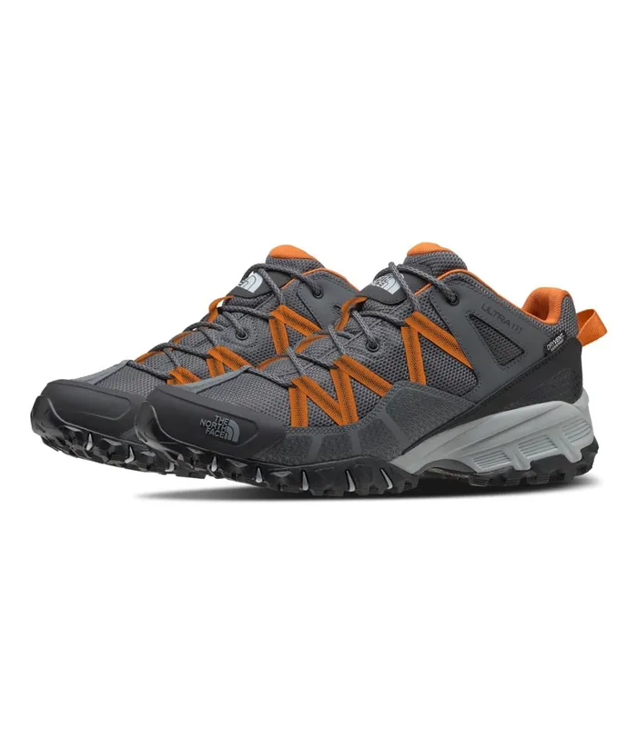 Mens The North Face Hiking Ultra 111 WP Zinc Greyburnt Orange