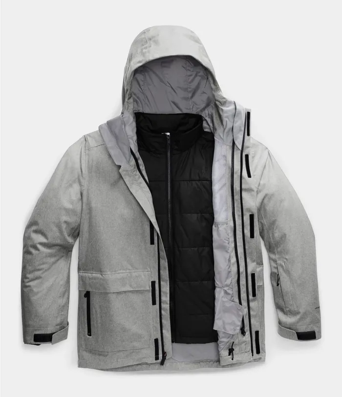 Mens The North Face Snow Clement Triclimate Jacket Tnf Medium Grey Heather