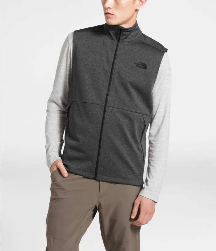 Mens The North Face Softshell Apex Canyonwall Vest Tnf Dark Grey Heather