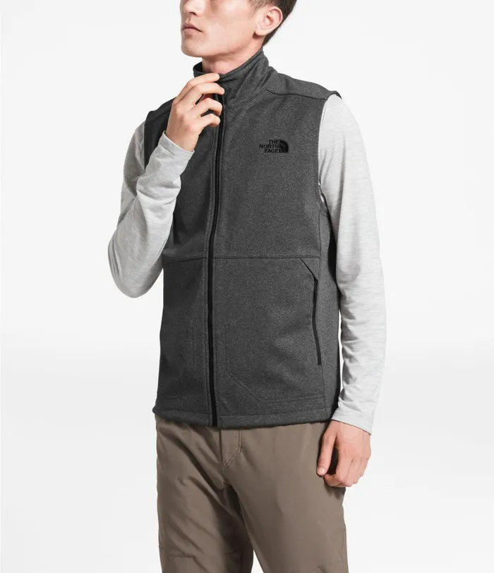 Mens The North Face Softshell Apex Canyonwall Vest Tnf Dark Grey Heather