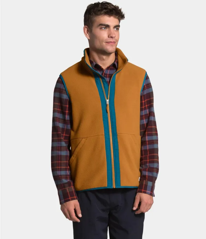 Mens The North Face Vests Carbondale Vest Timber Tanmallard Blue