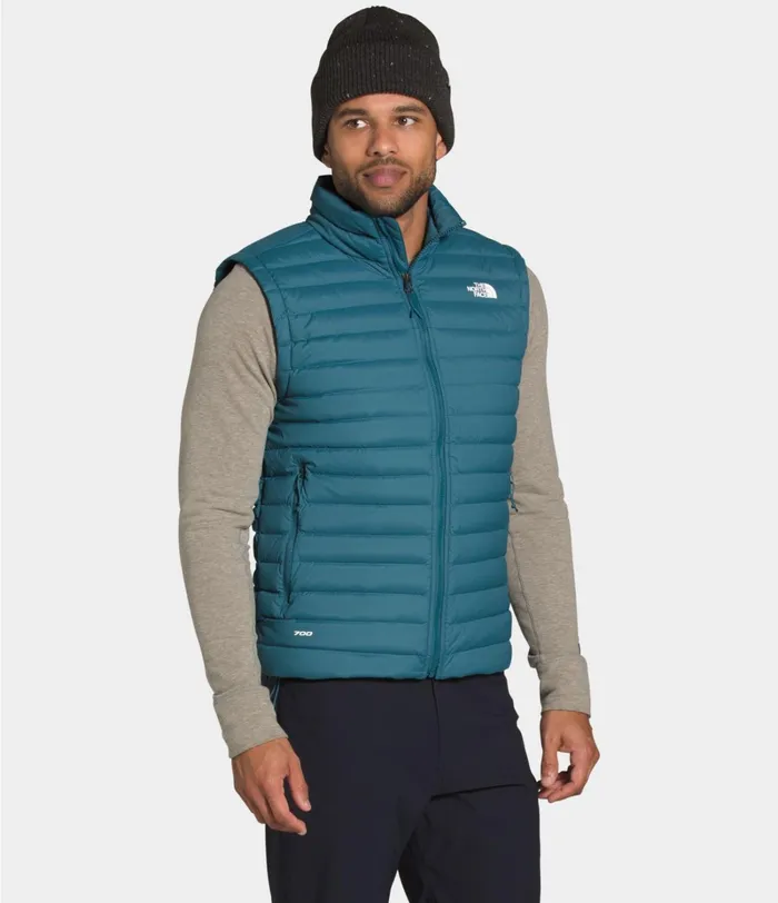 Mens The North Face Vests Stretch Down Vest Mallard Blue