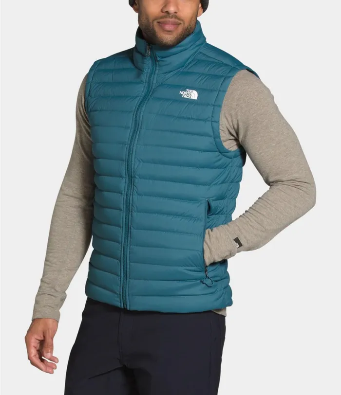 Mens The North Face Vests Stretch Down Vest Mallard Blue