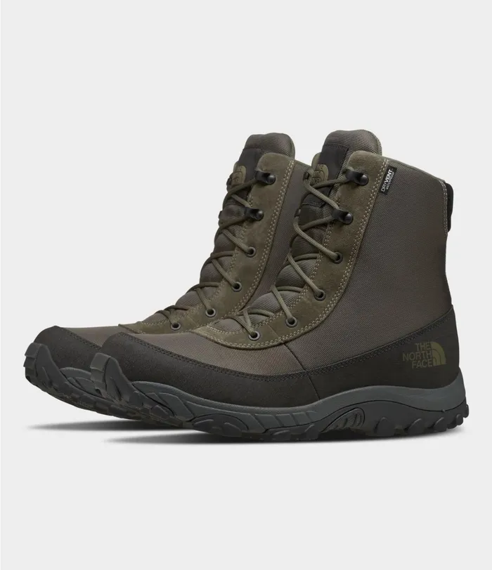 Mens The North Face Winter Boots Chilkat Nylon II New Taupe Greentnf Black
