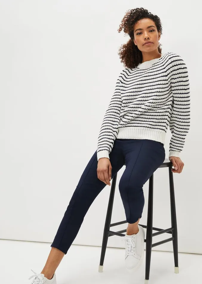 Miah Cropped Jegging Navy Women Phase Eight Trousers