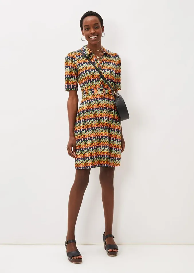 Milano Geo Dress Multicoloured Women Phase Eight Dresses