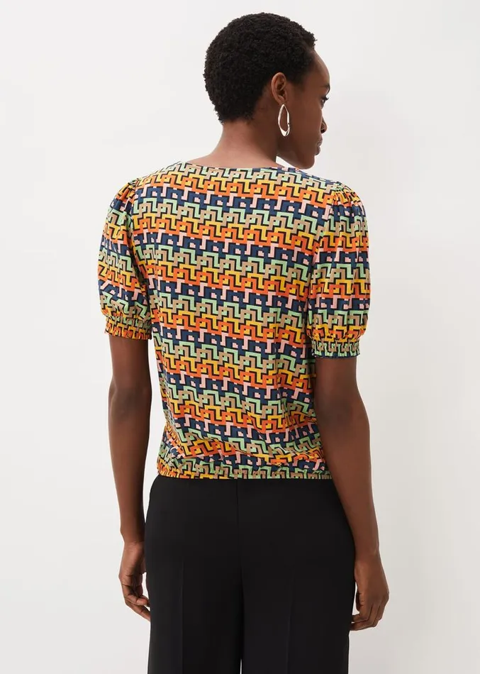Milano Wrap Top Multicoloured Women Phase Eight Tops and TShirts