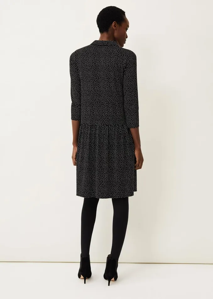 Mina Spot Print Shirt Dress Blackwhite Women Phase Eight Dresses
