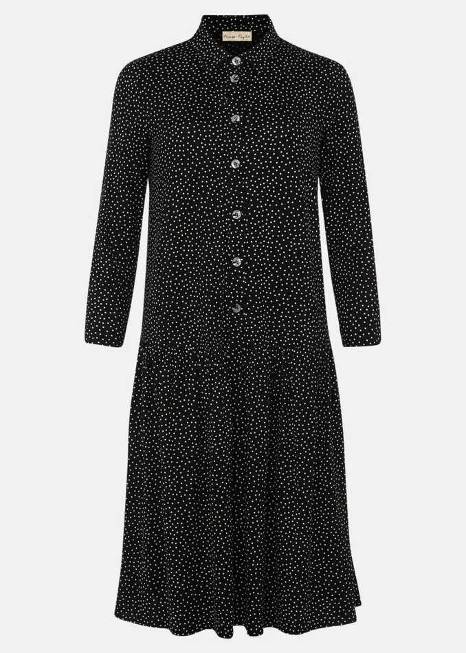 Mina Spot Print Shirt Dress Blackwhite Women Phase Eight Dresses