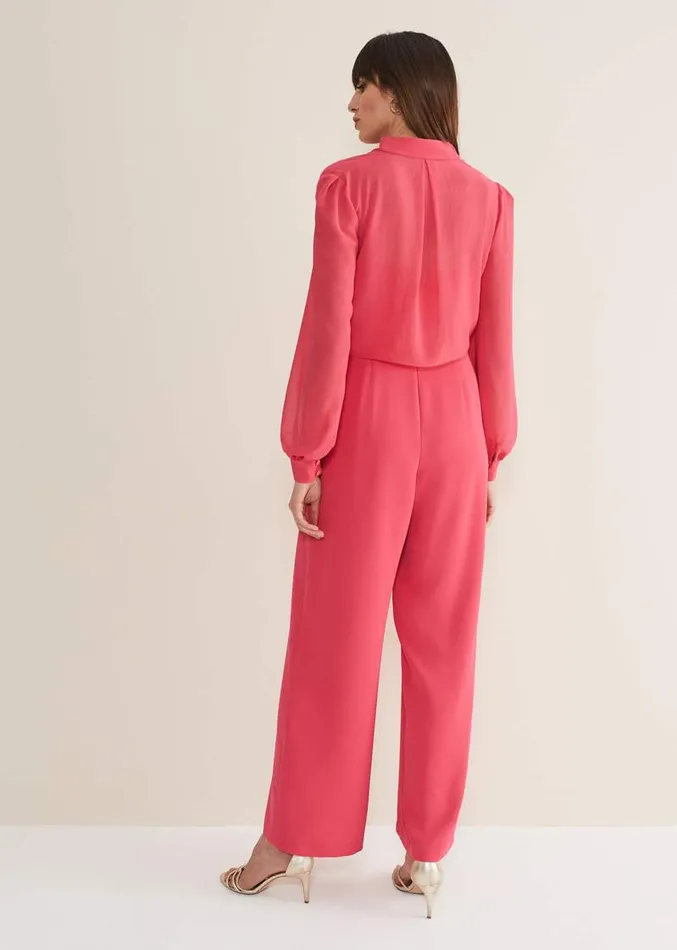 Mindy Wide Leg Jumpsuit Raspberry Women Phase Eight Dresses