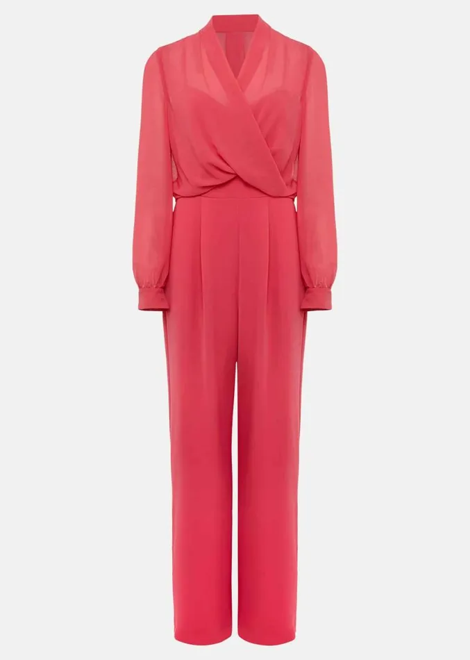 Mindy Wide Leg Jumpsuit Raspberry Women Phase Eight Dresses