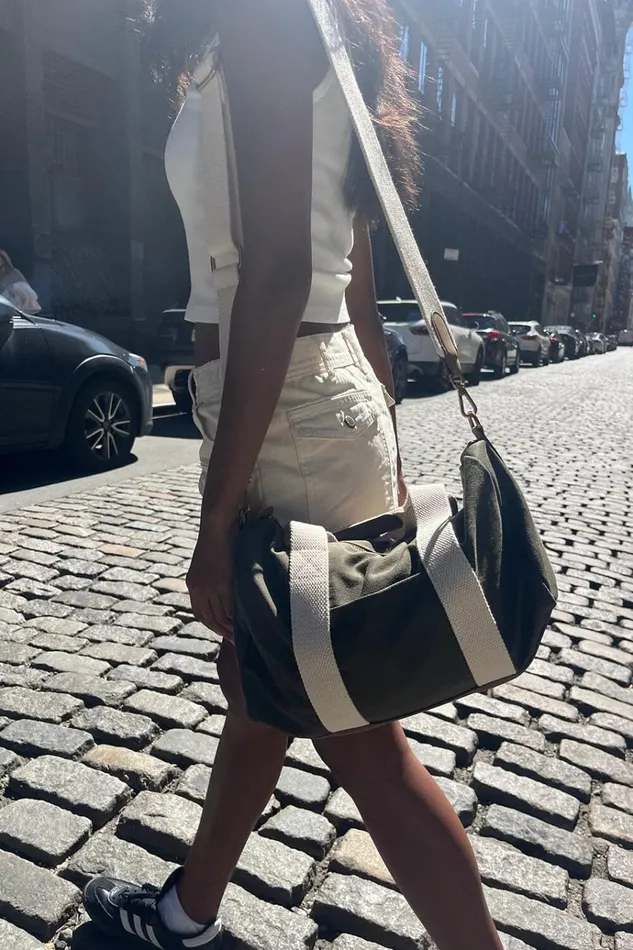 Mini Duffle Bag Military Green Women Brandy Melville Bags and Backpacks