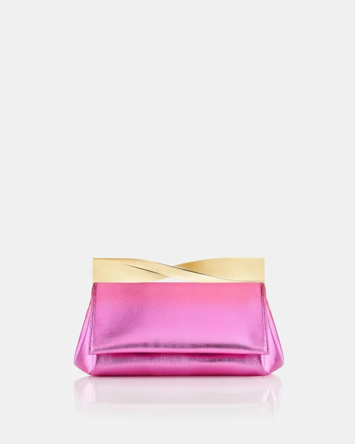 Mini Twist Clutch Fuchsia Women Aquazzura Mini Bags Mini Twist Clutch Fuchsia Women Aquazzura Mini Bags