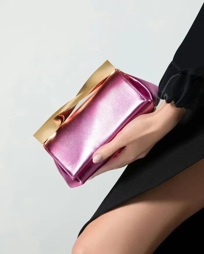 Mini Twist Clutch Fuchsia Women Aquazzura Shoulder Bags Mini Twist Clutch Fuchsia Women Aquazzura Shoulder Bags