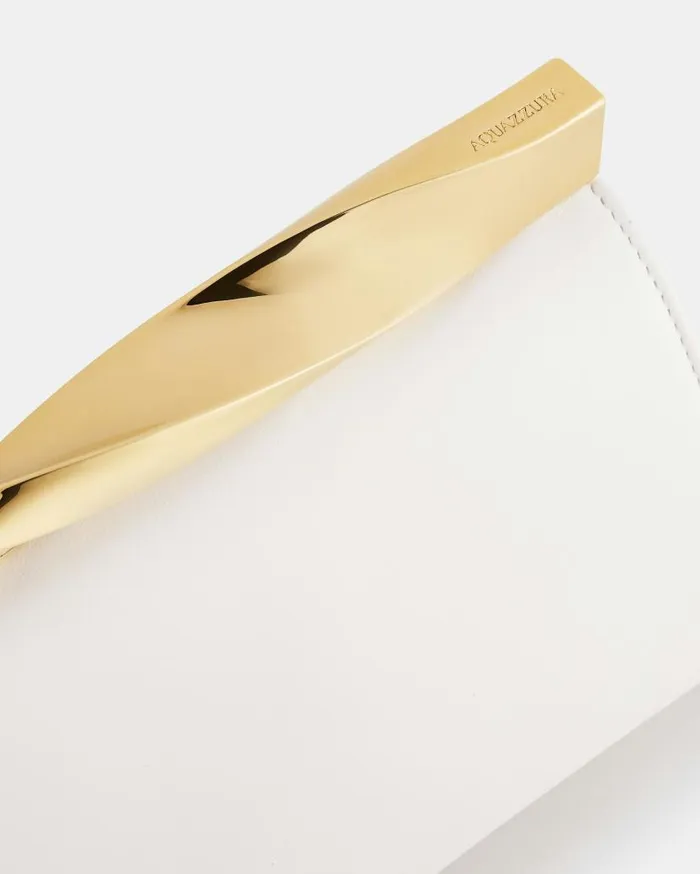 Mini Twist Clutch White Women Aquazzura Clutch Bags Mini Twist Clutch White Women Aquazzura Clutch Bags