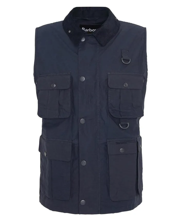 Modified Transport Vest Golden Khaki Men Barbour Gilets and Liners