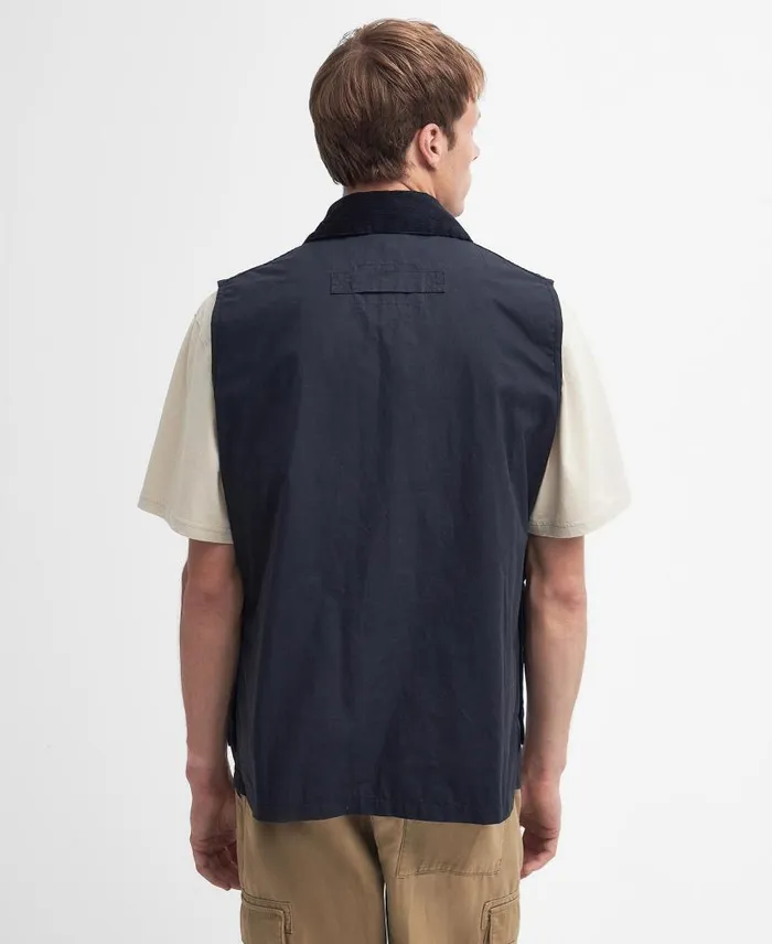 Modified Transport Vest Golden Khaki Men Barbour Gilets and Liners