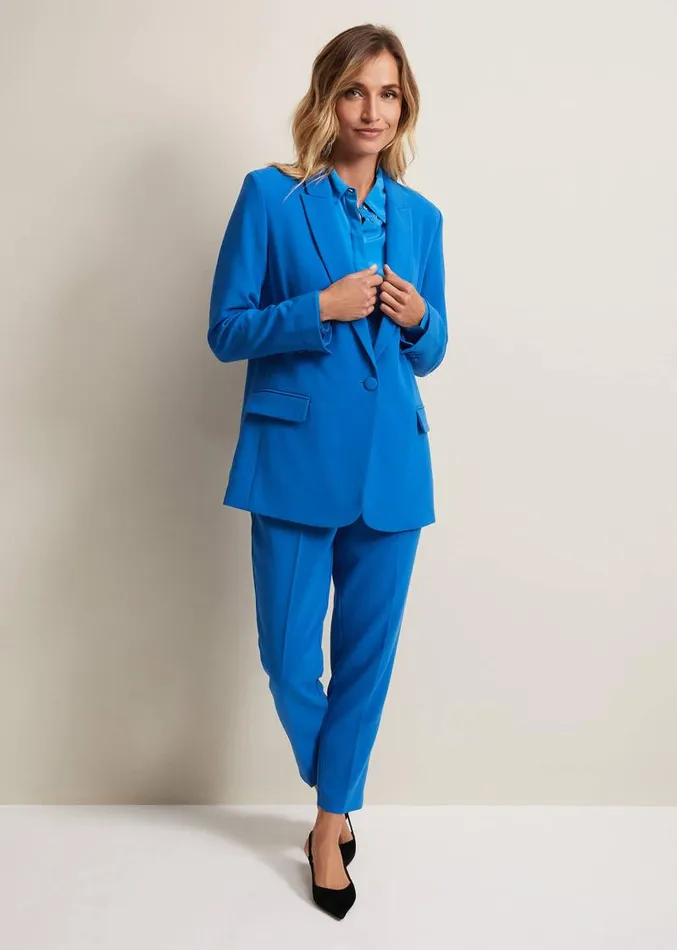 Nadelina Luxe Plain Fitted Shirt Teal Women Phase Eight Shirts and Blouses