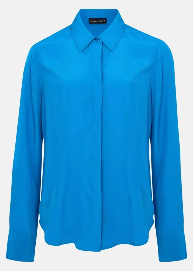 Nadelina Luxe Plain Fitted Shirt Teal Women Phase Eight Shirts and Blouses