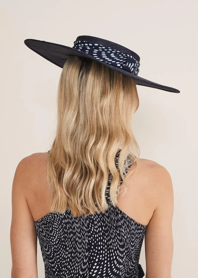 Navy Spotted Trim Boater Fascinator Navy Women Phase Eight Fascinators and Hats Navy Spotted Trim Boater Fascinator Navy Women Phase Eight Fascinators and Hats