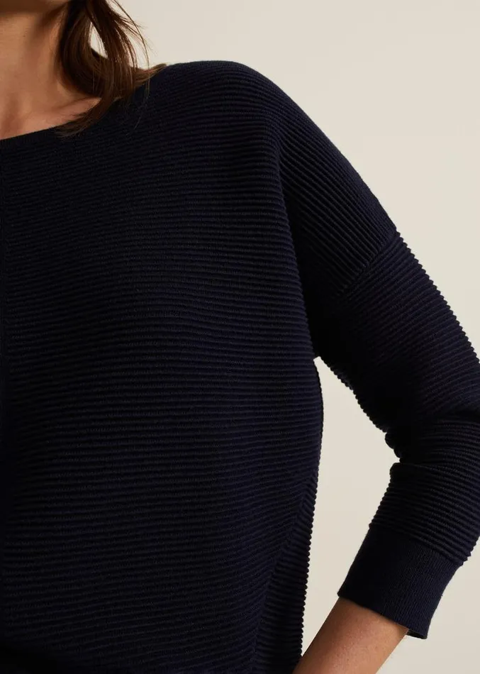 Nellie Ripple Jumper Navy Women Phase Eight Knitwear