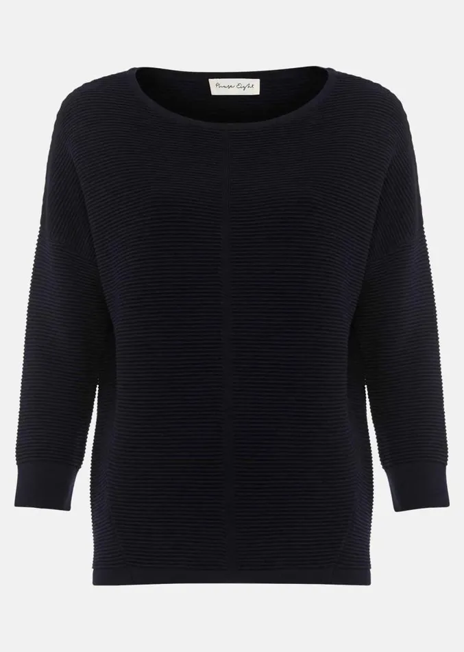 Nellie Ripple Jumper Navy Women Phase Eight Knitwear