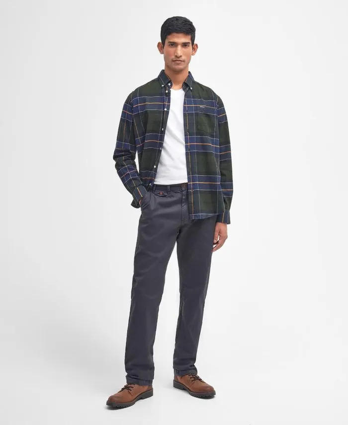 Neuston Twill Chinos Ivy Green Men Barbour Trousers and Shorts