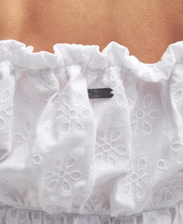 Nicola OffTheShoulder Top Classic White Women Barbour Shirts and Blouses