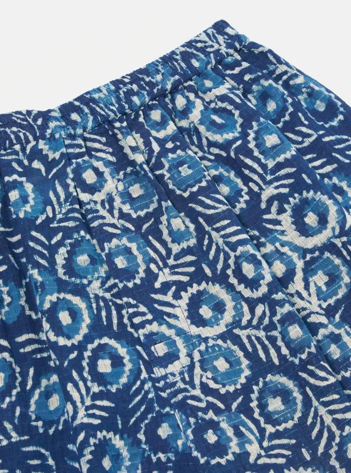 Nightwear Men Universal Works Universal Works Short Pyjama Set In Indigo Hand Block Print