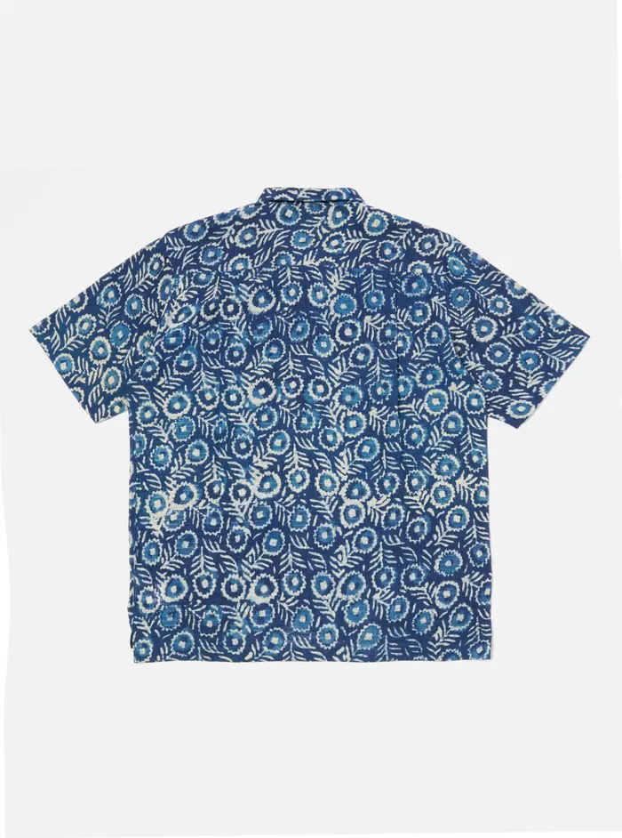 Nightwear Men Universal Works Universal Works Short Pyjama Set In Indigo Hand Block Print