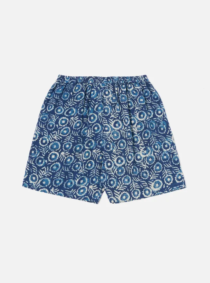 Nightwear Men Universal Works Universal Works Short Pyjama Set In Indigo Hand Block Print