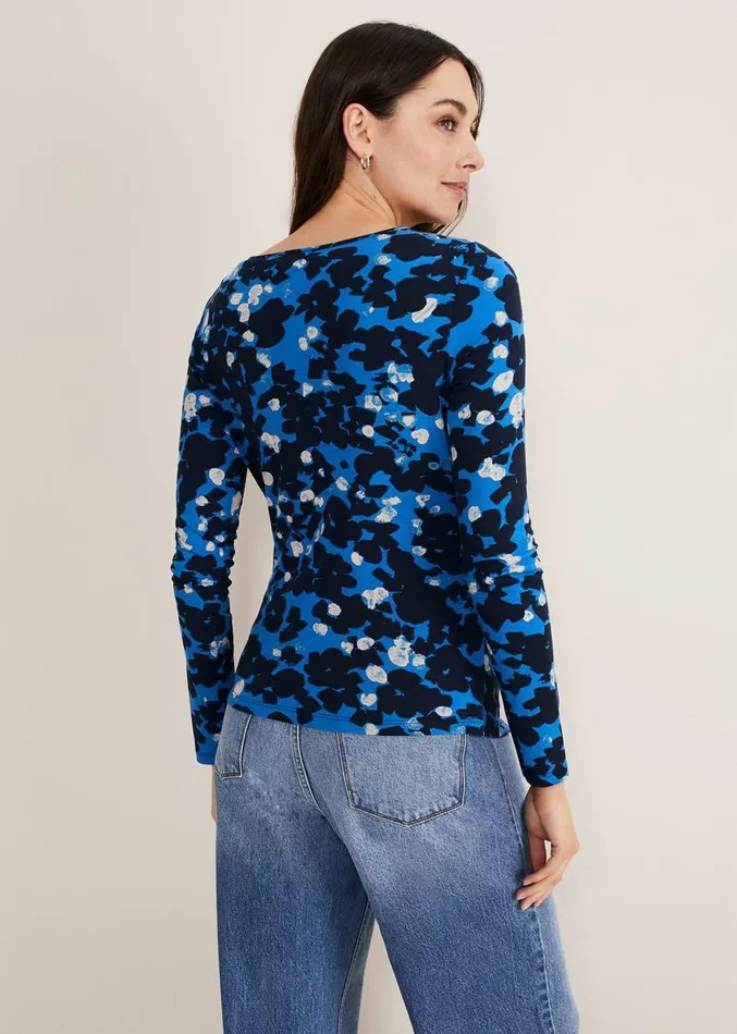 Niya Floral Print Top Bluemulti Women Phase Eight Tops and TShirts