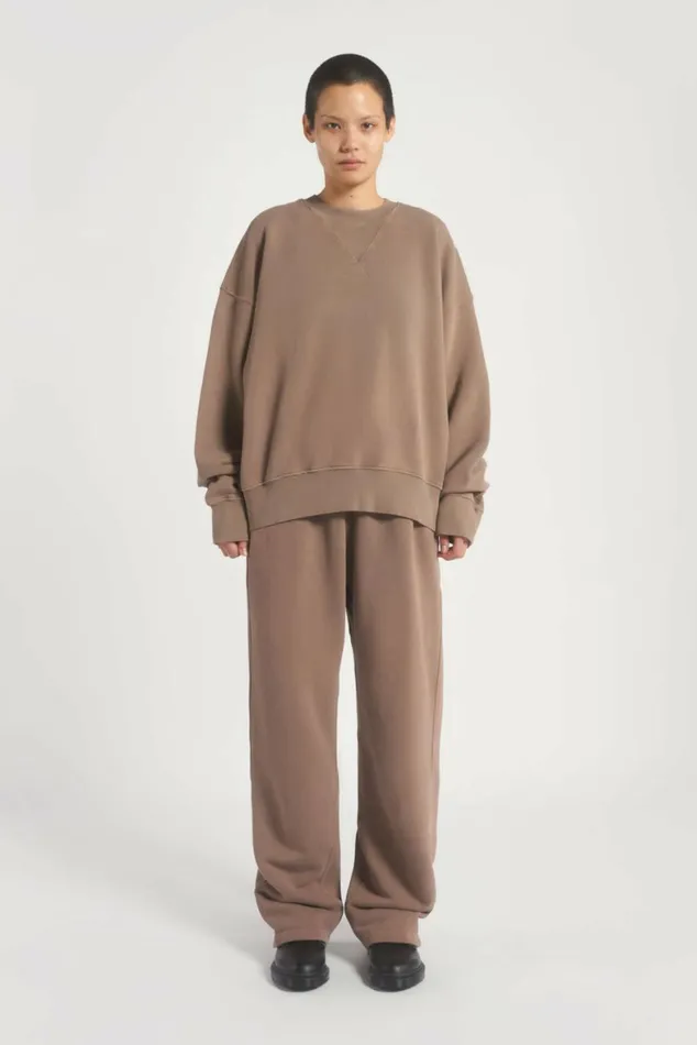NTRLS Clay Crew Neck Sweatshirt Beige Women Jaded London