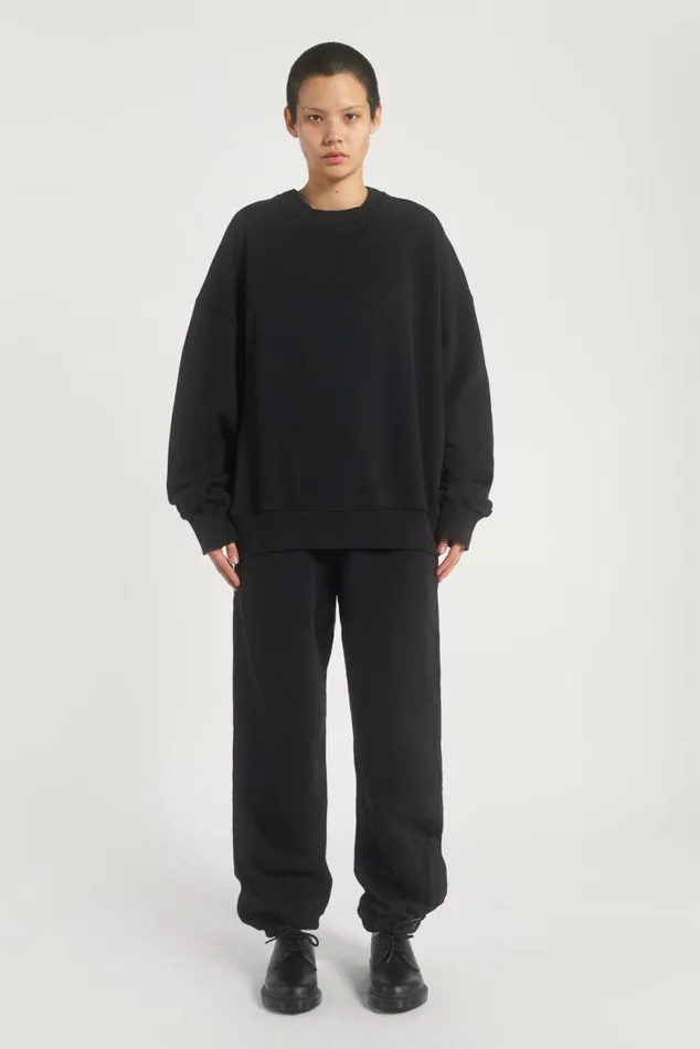 NTRLS Dust Black Crew Neck Sweatshirt Dust Black Women Jaded London