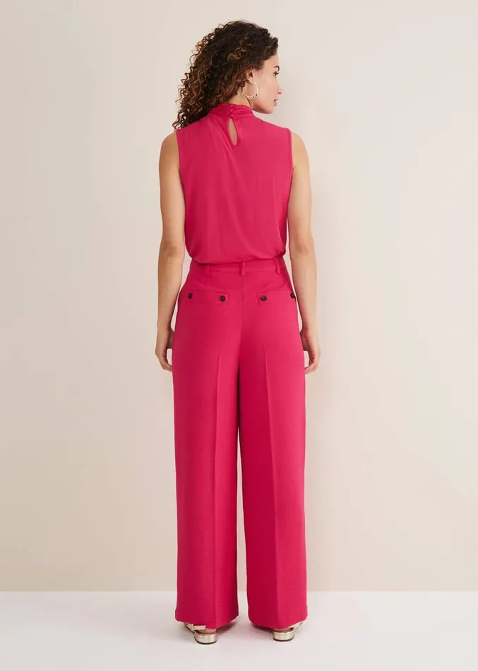 Opal Wide Leg Trousers Raspberry Women Phase Eight Trousers