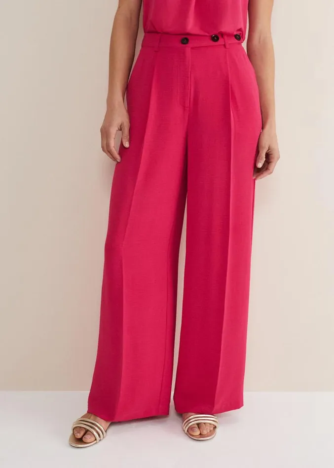 Opal Wide Leg Trousers Raspberry Women Phase Eight Trousers