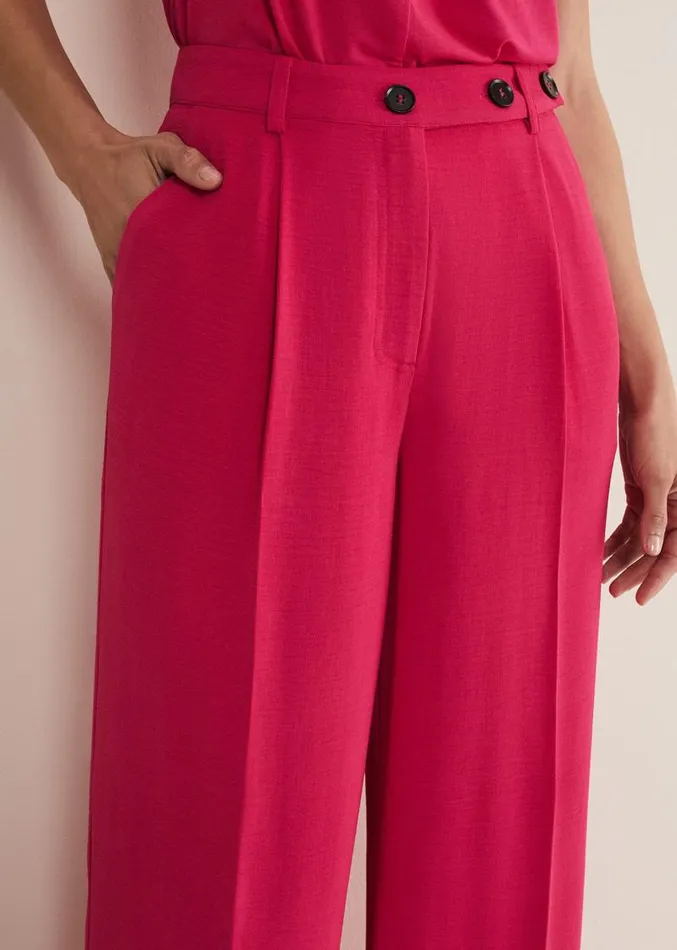 Opal Wide Leg Trousers Raspberry Women Phase Eight Trousers