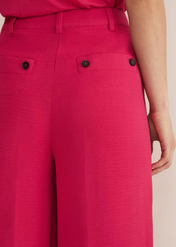 Opal Wide Leg Trousers Raspberry Women Phase Eight Trousers