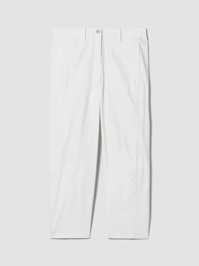 Organic Cotton Denim Lantern Jean White Women Eileen Fisher Pants Shorts and Jumpsuits