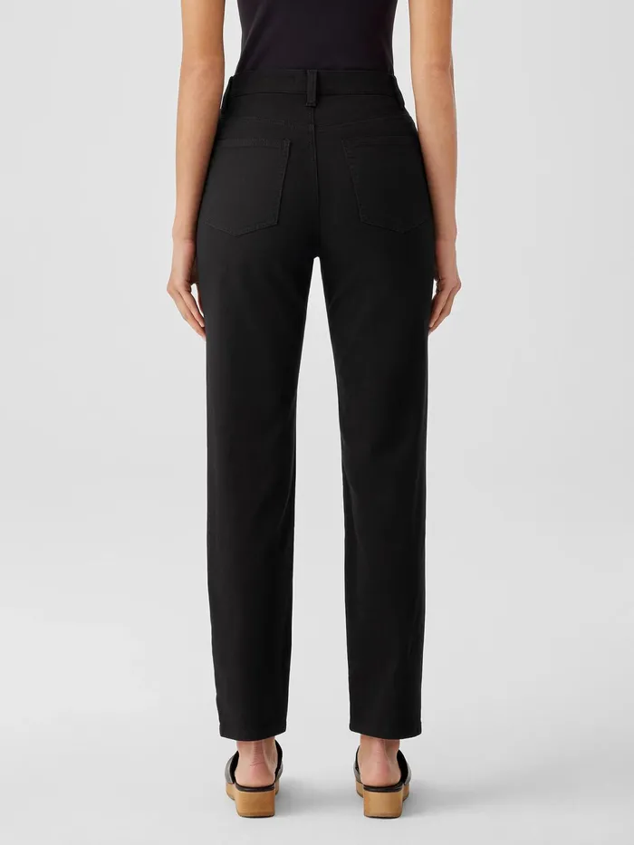 Organic Cotton Denim Slim Jean Black Women Eileen Fisher Pants Shorts and Jumpsuits