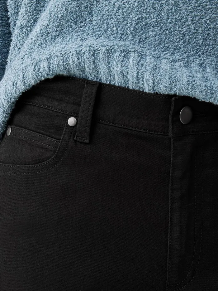 Organic Cotton Denim Slim Jean Black Women Eileen Fisher Pants Shorts and Jumpsuits