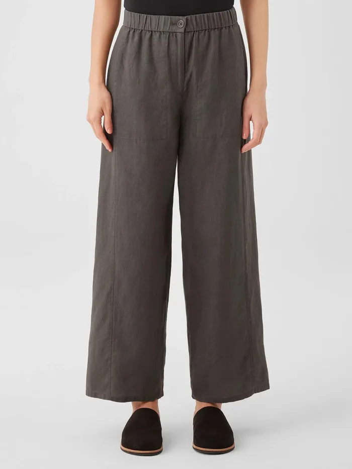 Organic Linen Wide Trouser Pant Grove Women Eileen Fisher Pants Shorts and Jumpsuits